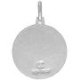 Sterling Silver St Barbara Medal Necklace 3/4 inch Round Italy 0.8mm Chain
