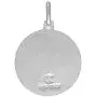 Sterling Silver St Barbara Medal Necklace 3/4 inch Round Italy 0.8mm Chain