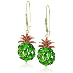 Betsey Johnson Stone Pineapple Dangle Earrings