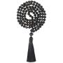 PNEIME 108 Mala Beads Necklace, 8mm Natural Stone Tibetan Prayer Beads, Yoga Meditation Beads Necklace, Hand Knotted Japa Mala