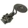 Shiny Jewelers USA Mens Egyptian Anubis Hematite GOD Pendant Cuban Box Chain Necklace Shiny Jewelers USA Mens Egyptian Anubis Hematite GOD Pendant Cuban Box Chain Necklace