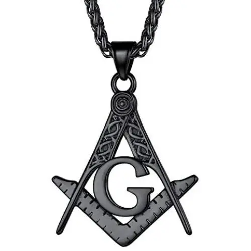 FaithHeart Masonic Necklace for Men, Freemason Compass Symbol Stainless Steel or 18K Gold Plated Free and Accepted Masons Pendant Jewelry with Gift Packaging FaithHeart Masonic Necklace for Men, Freemason Compass Symbol Stainless Steel or 18K Gold Plated Free and Accepted Masons Pendant Jewelry with Gift Packaging