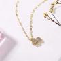 SWJEWEL Sunflower Necklace for Women 18k Gold Plated CZ Stainless Steel You are My Sunshine Girl Pendant Charm Necklace