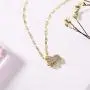 SWJEWEL Sunflower Necklace for Women 18k Gold Plated CZ Stainless Steel You are My Sunshine Girl Pendant Charm Necklace