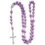 Rosary Beads Catholic, Handmade Imitation Pearl Rosary Necklace, Rosaries with Metal Crucifix Catholic Gift