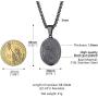 PROSTEEL Saint Michael The Archangel Necklace Pendant & Chain Catholic Religious Jewelry