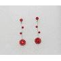 Faship Gorgeous Rhinestone Crystal Floral Necklace Earrings Set