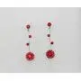 Faship Gorgeous Rhinestone Crystal Floral Necklace Earrings Set