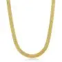 The Bling Factory 9mm 14k Yellow Gold Plated Flat Herringbone Chain Necklace + Gift Box The Bling Factory 9mm 14k Yellow Gold Plated Flat Herringbone Chain Necklace + Gift Box