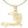 Xusamss Fashion 18K Gold Plated Alloy Haitian Map Pendant Charm Necklace Xusamss Fashion 18K Gold Plated Alloy Haitian Map Pendant Charm Necklace