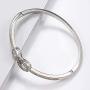 Women Bangle Bracelets Cubic Zirconia Infinity Symbol Everlasting Silver Bracelets for Women Fashion Alloy Plated Jewelry Women Gift Birthday Gift for Mom Women Wife Girls Her