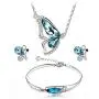 HAPPYLE Elegant Luxury Austrian Rhinestone Crystal Necklace and Earrings Jewelry Set Gifts Womens Wedding Bridal Necklace Dangle Earrings Set HAPPYLE Elegant Luxury Austrian Rhinestone Crystal Necklace and Earrings Jewelry Set Gifts Womens Wedding Bridal Necklace Dangle Earrings Set