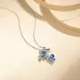 FANCIME September Birthstone Sterling Silver Butterfly Necklace Synthetic Blue Spinel Created Sapphire Dainty Pendant Fine Gifts Jewelry for Women Girls 18'' FANCIME September Birthstone Sterling Silver Butterfly Necklace Synthetic Blue Spinel Created Sapphire Dainty Pendant Fine Gifts Jewelry for Women Girls 18''