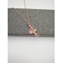 MANZHEN Rose Gold Ballerina Dancer Recital Gift Ballet Dance with Initial Alphabet Pendant Necklace Girls Jewelry (S)
