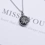 Fanery Sue Personalized Custom Tree of Life Cremation Urn Necklace for Ashes Memorial Stainless Steel Pendant
