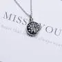Fanery Sue Personalized Custom Tree of Life Cremation Urn Necklace for Ashes Memorial Stainless Steel Pendant