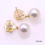 JYX Pearl Pendant 18K Gold Luxurious 8-8.5mm White Japanese Akoya Pearl Seawater Cultured Pearl Pendant Necklace