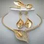 Nigerian Wedding African Beads Zinc Alloy Jewelry Sets Dubai Jewelry Sets Necklace Bracelet Earrings Ring Sets WHITE Gold-color Nigerian Wedding African Beads Zinc Alloy Jewelry Sets Dubai Jewelry Sets Necklace Bracelet Earrings Ring Sets WHITE Gold-color