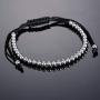 2PCS Round Copper Bead Couple Bracelet, Handmade Tibetan Copper Beads Lucky Rope Braided Bracelets for Women Girls Men
