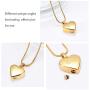 Heart Shape Urn Pendants Memorial Ash Necklace Stainless Steel Cremation Jewelry