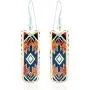 Women Girls Rectangular- shaped Arrowhead Earrings in Maroon and Turquoise Color, Copper Handmade Native American Earrings… Women Girls Rectangular- shaped Arrowhead Earrings in Maroon and Turquoise Color, Copper Handmade Native American Earrings…