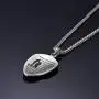 U7 Shield of Faith/Inspirational Pendant Chain 22 Inch Joshua 1:9 Cross Amulet Necklace, Text Engrave Customizable, 3 Color Options