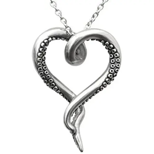 Controse Womens Silver-Toned Heart Shaped Stainless Steel Sea Lover Octopus Necklace 31'' Controse Womens Silver-Toned Heart Shaped Stainless Steel Sea Lover Octopus Necklace 31''
