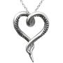 Controse Womens Silver-Toned Heart Shaped Stainless Steel Sea Lover Octopus Necklace 31''