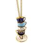 Holibanna Teacup Necklace Enamel Glazed Sweater Chain Delicate Jewelry Creative Long Neck Chain with Teapot Pendant for Women