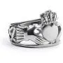 Gungneer Stainless Steel Irish Claddagh Ring Friend Love Wedding Celtic Jewelry Accessories Men Women