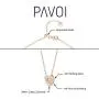 PAVOI 14K Gold Plated Post Faux Diamond Round Solitaire Pendant Halo Necklace | Gold Necklace for Women | Slider Adjustable