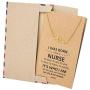 Quan Jewelry EKG Heartbeat Necklace, Lifeline Pulse Pendant, Female Nurse RN Graduation Gifts with Greeting Card, 16-in to 18-in, Gold-tone
