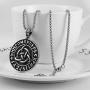AsAlways Irish Celtic Triquetra Triangle Trinity Knot Pendant Viking Norse Rune Necklace Stainless Steel Vintage for Men Original Jewelry