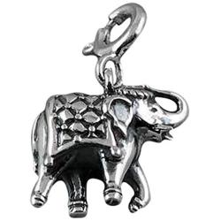 Fourseven Jewelry 925 Sterling Silver Bead Charm Pendant | Royal Elephant Charm for Bracelet and Necklace