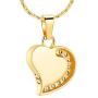 constantlife Cremation Jewelry for Ashes Crystal Edge Heart Stainless Steel Pendant Urn Necklace Funeral Keepsake