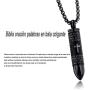 UMtrade Memorial Keepsake Cremation Urn Ashes Necklace Bullet Spanish Version Lords Prayer Pendant