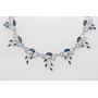 Faship Gorgeous Rhinestone Crystal Floral Necklace Earrings Set