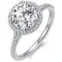 HAFEEZ CENTER 14K Solid Gold 2ct Round Brilliant Cut DEF Color Petite Moissanite Engagement Ring HAFEEZ CENTER 14K Solid Gold 2ct Round Brilliant Cut DEF Color Petite Moissanite Engagement Ring