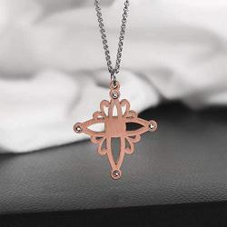 VITEROU Designed Magnetic Pure Copper Therapy Cross Pendant Therapy Necklace with Crystal Pain Relief for Neck Arthritis Migraine Headaches Shoulders and Back,3500 Gauss