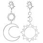 D.Rosse Women Fashion Boho Asymmetrical Hollow Star Sun Moon Drop Dangle Earring Jewelry