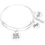 Infinity Collection Never Give Up Bracelet, Never Give Up Jewelry, Inspirational Charm Bracelet