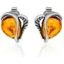 Ian and Valeri Co. Amber Sterling Silver Drop Leaf Stud Earrings