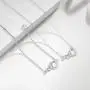 FANCIME 925 Sterling Sliver Infinity Love Heart Necklace Bracelet Cubic Zirconia Dainty Birthday Anniversary Jewelry Gifts for Her Women Girls, Adjustable Chain