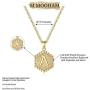 M MOOHAM Gold Hexagon Initial Necklaces for Women, 14K Gold Plated Dainty Letter Charm Necklaces Personalized Gold Initial Necklaces for Women Teen Girls Jewelry Gifts