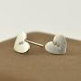 Paialco Broken Heart Stud Earrings 925 Sterling Silver Post Back Ear Studs
