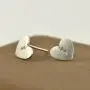 Paialco Broken Heart Stud Earrings 925 Sterling Silver Post Back Ear Studs