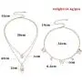 Layered Padlock Lock Pendant Necklaces Vintage Peach Heart Link Chain Butterfly Cubic Zirconia Rose Flower Tag Dainty Choker for Women Men Girls Punk Jewelry