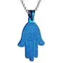 HZMAN Stainless Steel Egyptian Eye Fatima Hamsa Hand Pendant Necklace Success and Protection Lucky HZMAN Stainless Steel Egyptian Eye Fatima Hamsa Hand Pendant Necklace Success and Protection Lucky