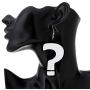 GUOXIAOMEI Question Mark and Exclamation Mark Acrylic Big Long dangle Earrings Jewelry for Women Girls Accessories