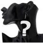GUOXIAOMEI Question Mark and Exclamation Mark Acrylic Big Long dangle Earrings Jewelry for Women Girls Accessories